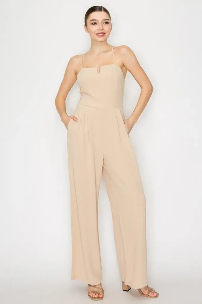 Jumpsuit con Pretina Fruncida