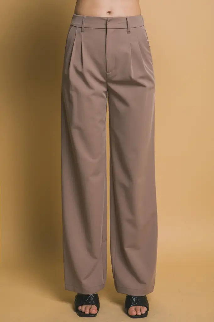 Pantalón de Tiro Alto con Caída Recta