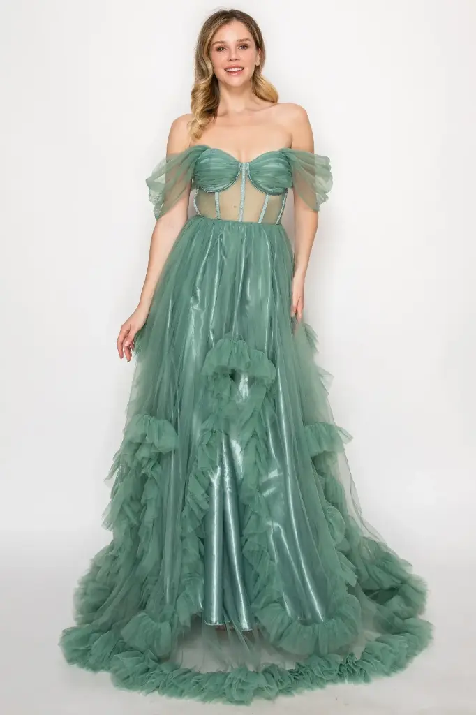 FSWD3199MI Vestido Largo de Tul