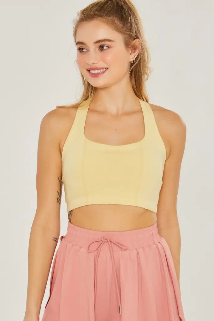 10098TM Top Corto de Cuello Halter