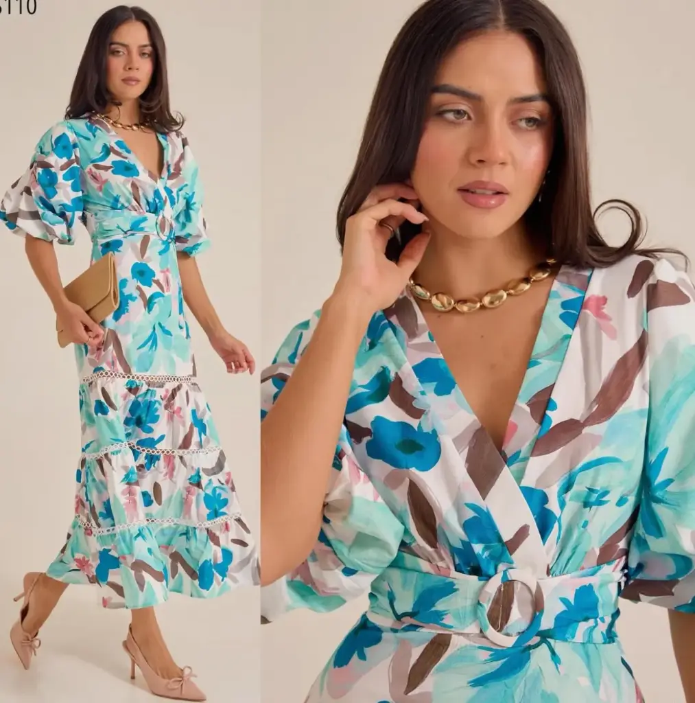 YS110 Maxi Dress and Floral Print