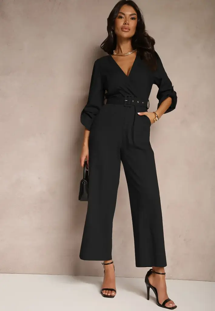 YS8218 Jumpsuit with Rolled Sleeves