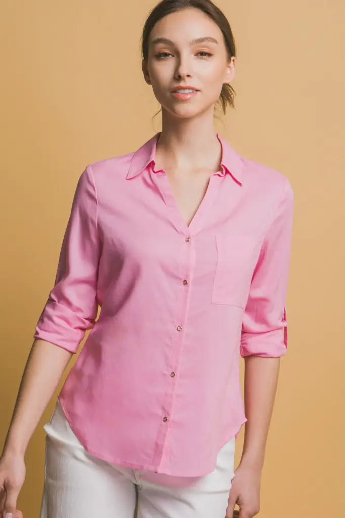 10362TN Camisa de Manga Larga con Bolsillo