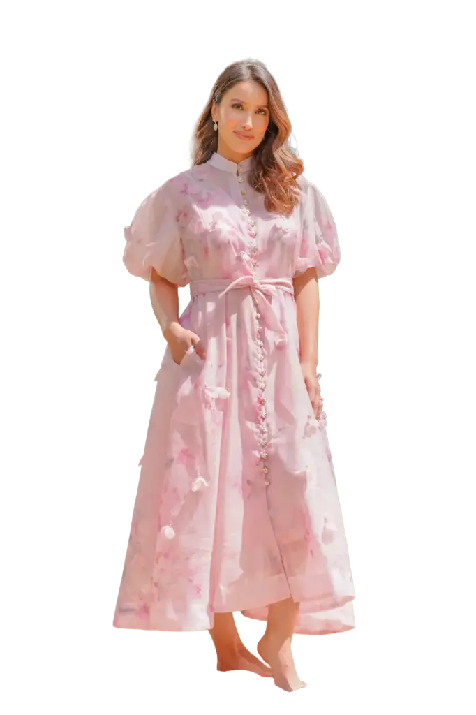 Vestido Largo de Organza