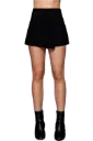 P13239 Front Wrap Faux Suede Short Pants