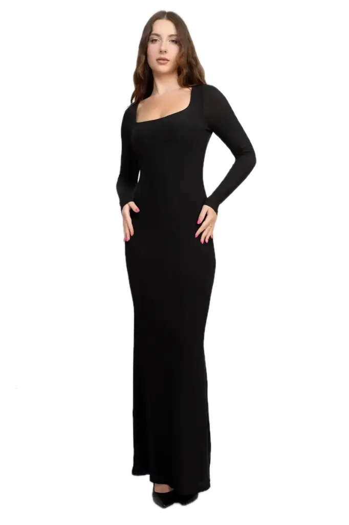 BD05500 Vestido Largo de Manga Larga (S)