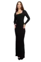 BD05500 Drapey Square Neck Maxi Dress