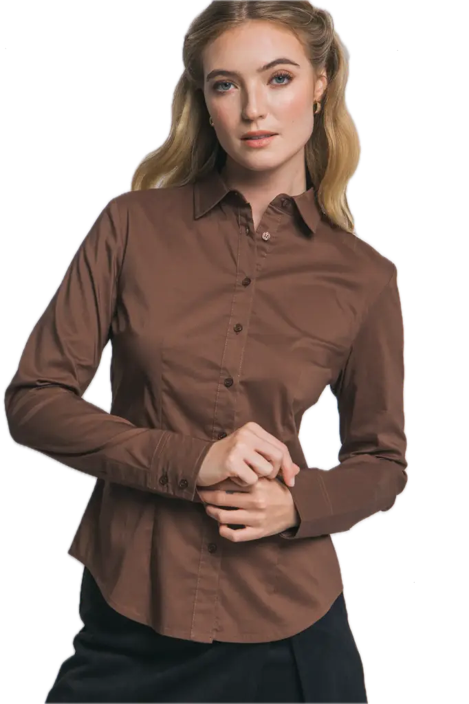 10379TN Blusa de Manga Larga con Botones