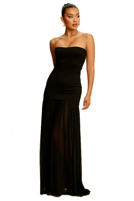 Vestido Largo Sin Tirantes