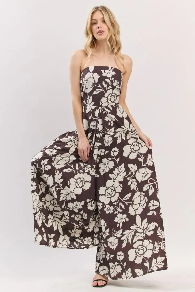 HR3150 Vestido Largo con Estampado Floral