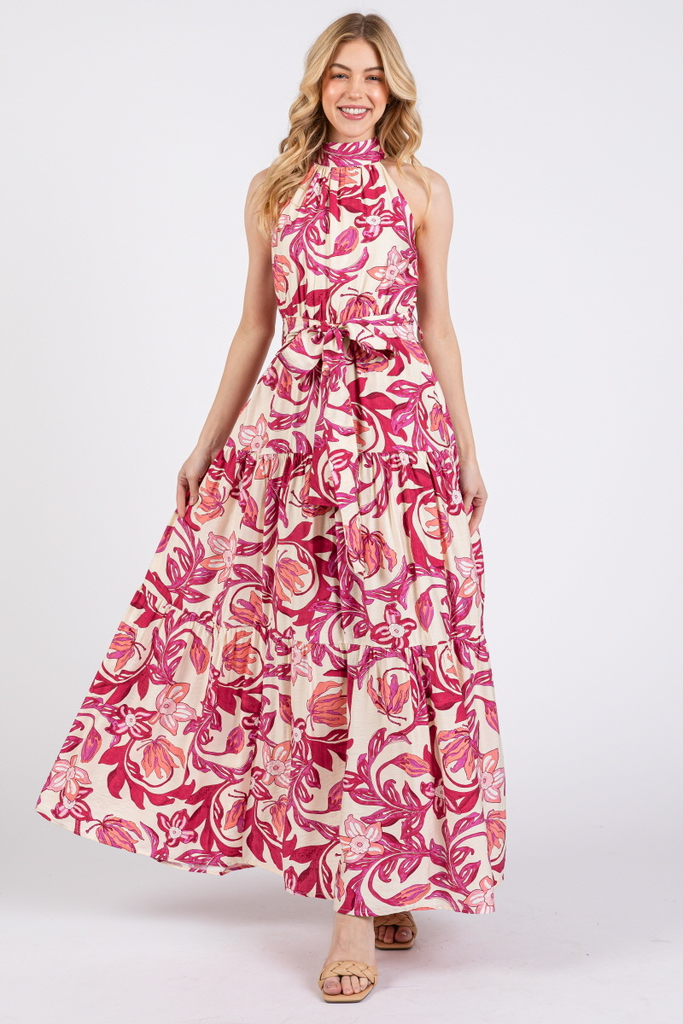HD2970 Vestido Largo con Estampado Floral