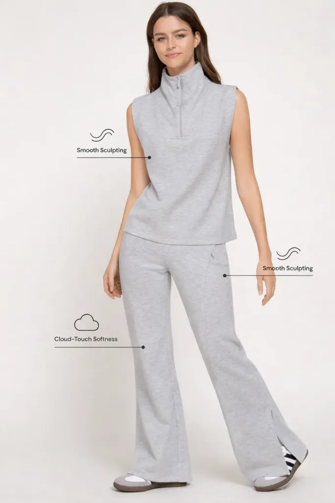 P15154 Conjunto de Top y Pantalón Amplio (S)