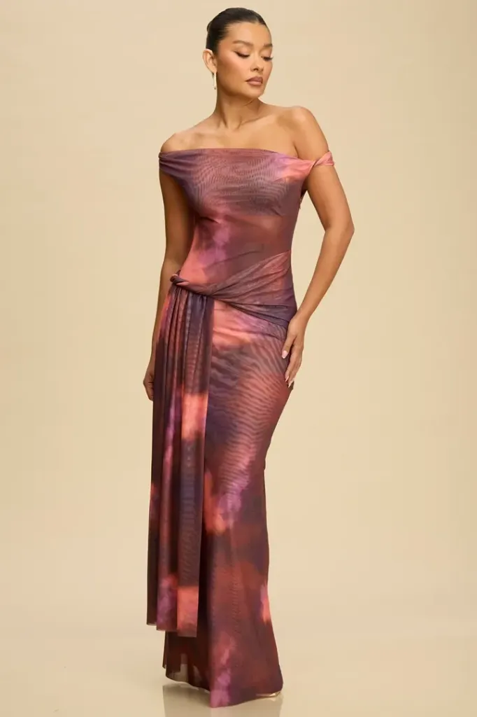 LD12147 Vestido Largo de Malla (S)