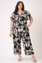 R310 Conjunto Abstracto de Camisa y Pantalón