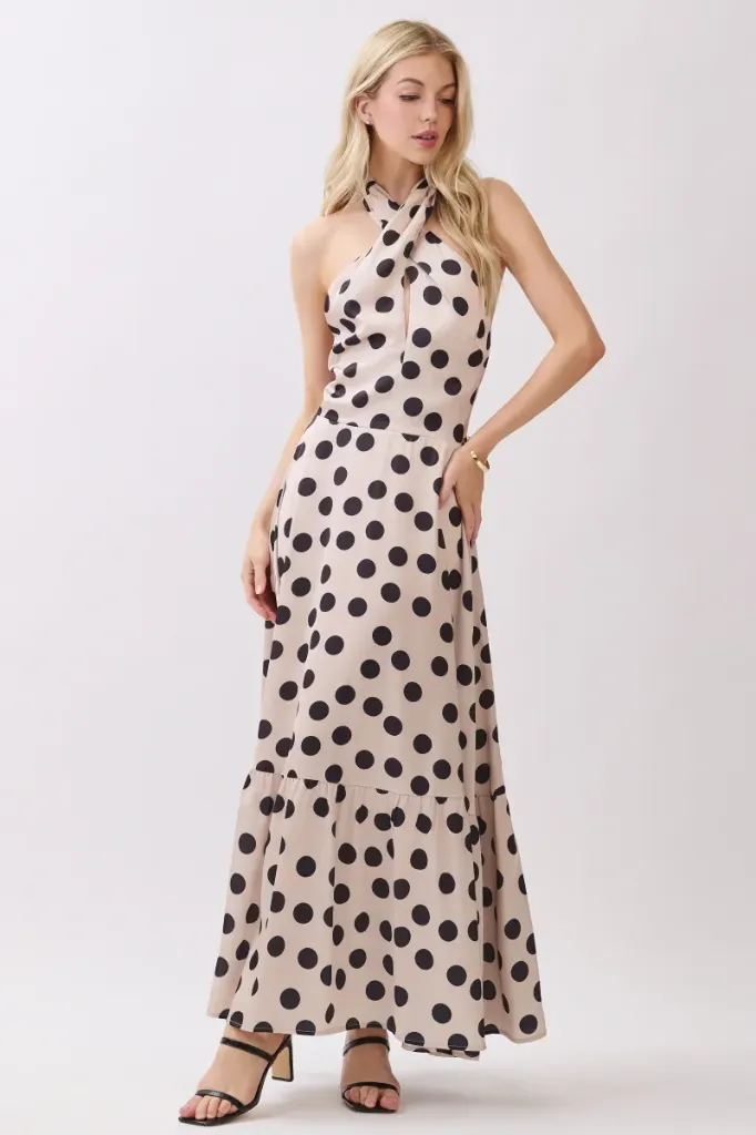 HD3385 Maxi Dress with Dots on (S)