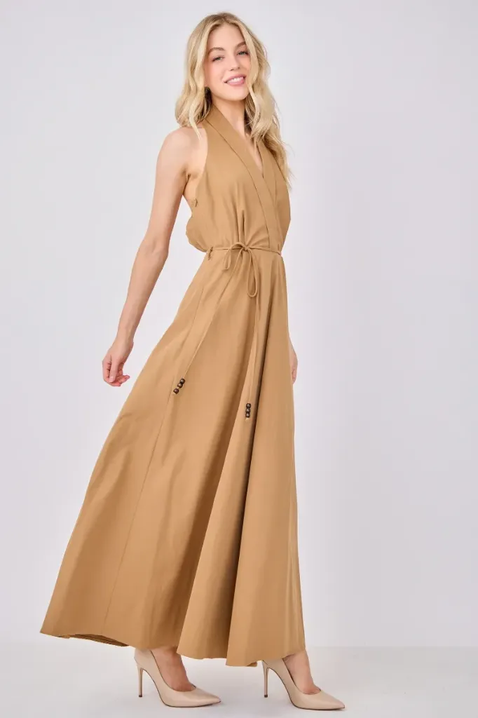 HD3314 Maxi Dress with a V Neckline (S)