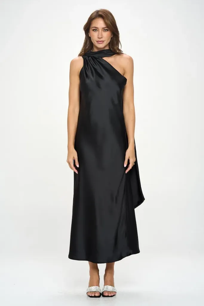 4777DR Vestido Largo de Satín