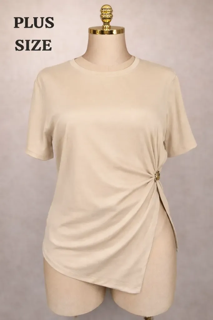 CU1105 Playera de Manga Corta con Nudo Lateral