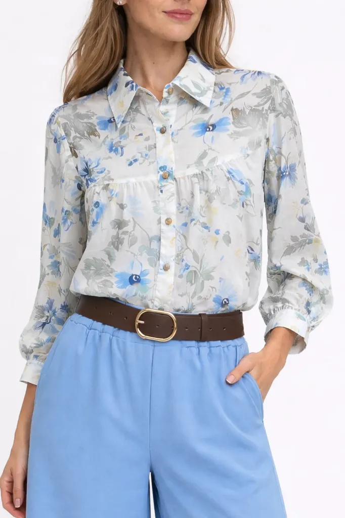 ITT8871 Floral Printed Top (S)