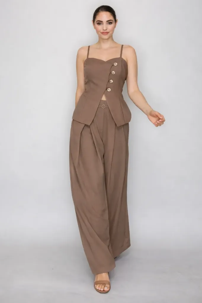 HMT57468 Conjunto de Chaleco con Botones