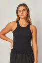 ALO-07 Fine Ribbed Seamless High Neck Tank Top