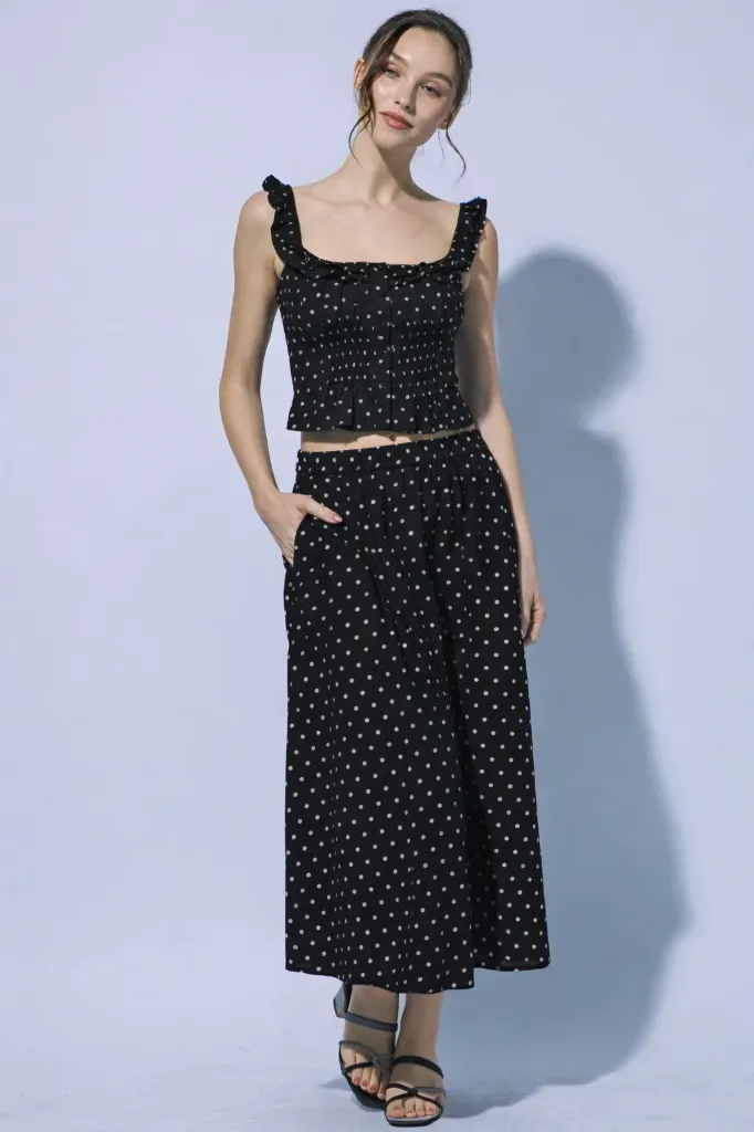 3787LSET Conjunto de Lunares con Top Corto