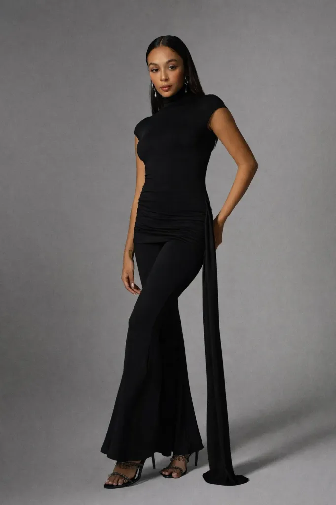 LL0018 Jumpsuit de Cuello Alto