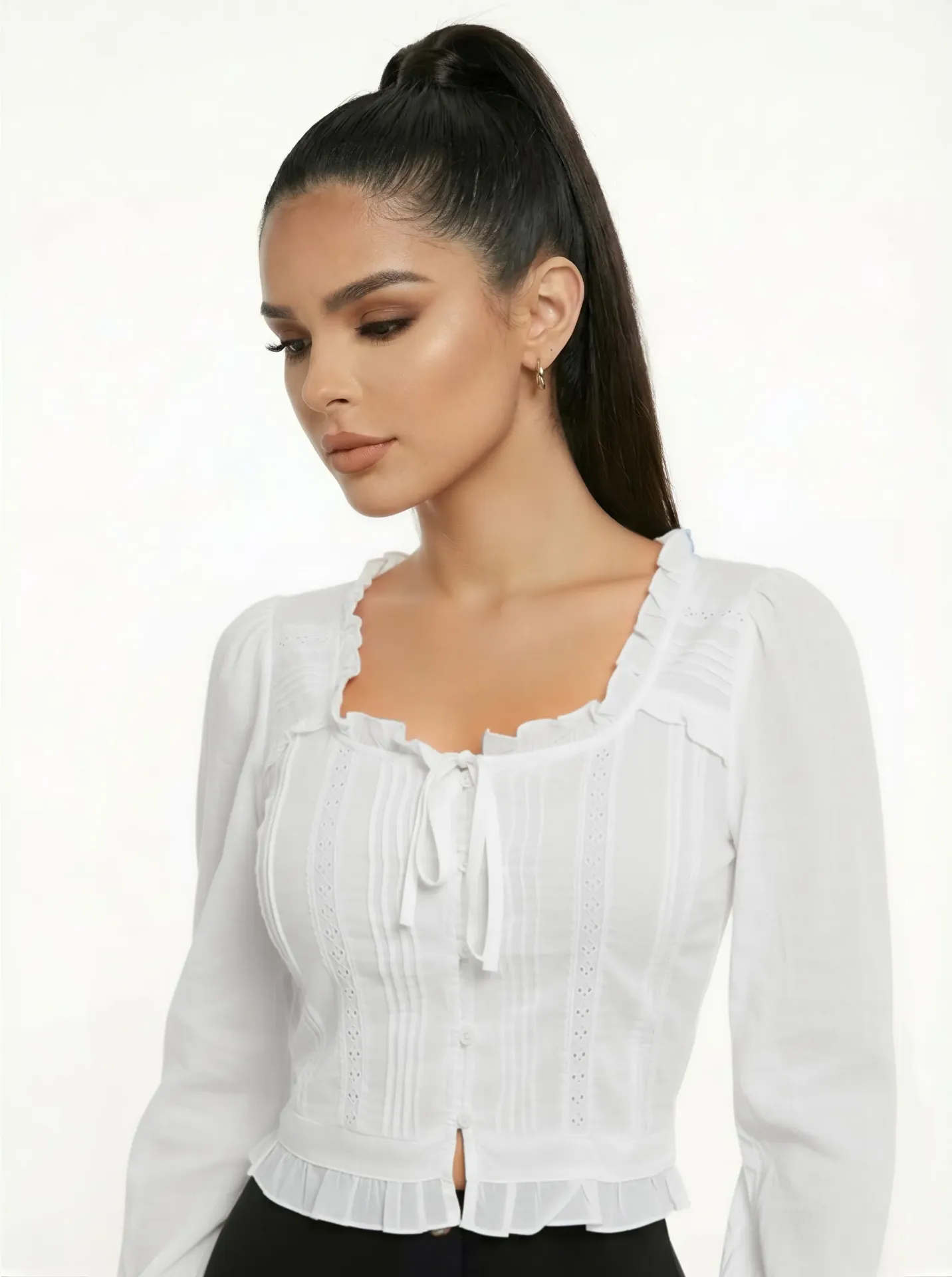 HMT57338 Blusa con Alforzas