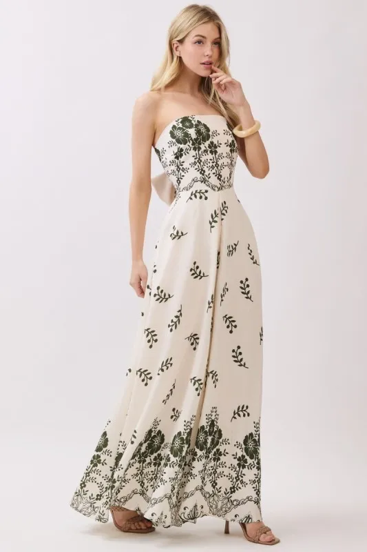 HR32691 Vestido Largo Sin Tirantes (S)