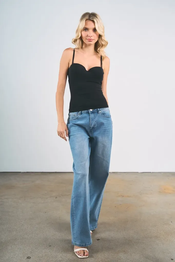 10833 Bonding Bra Cami Top Bonding Bra Cami Top (Black, S)
