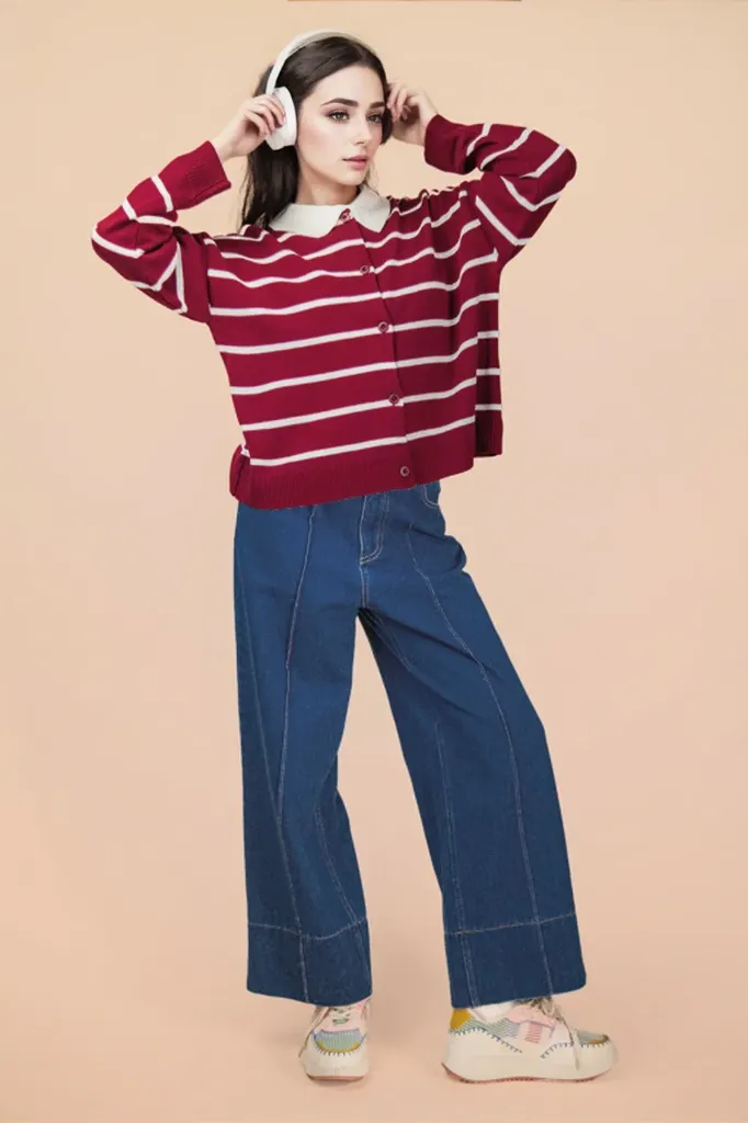 VJP90008 Very Jean Washed Cropped Denim Jean (XS)
