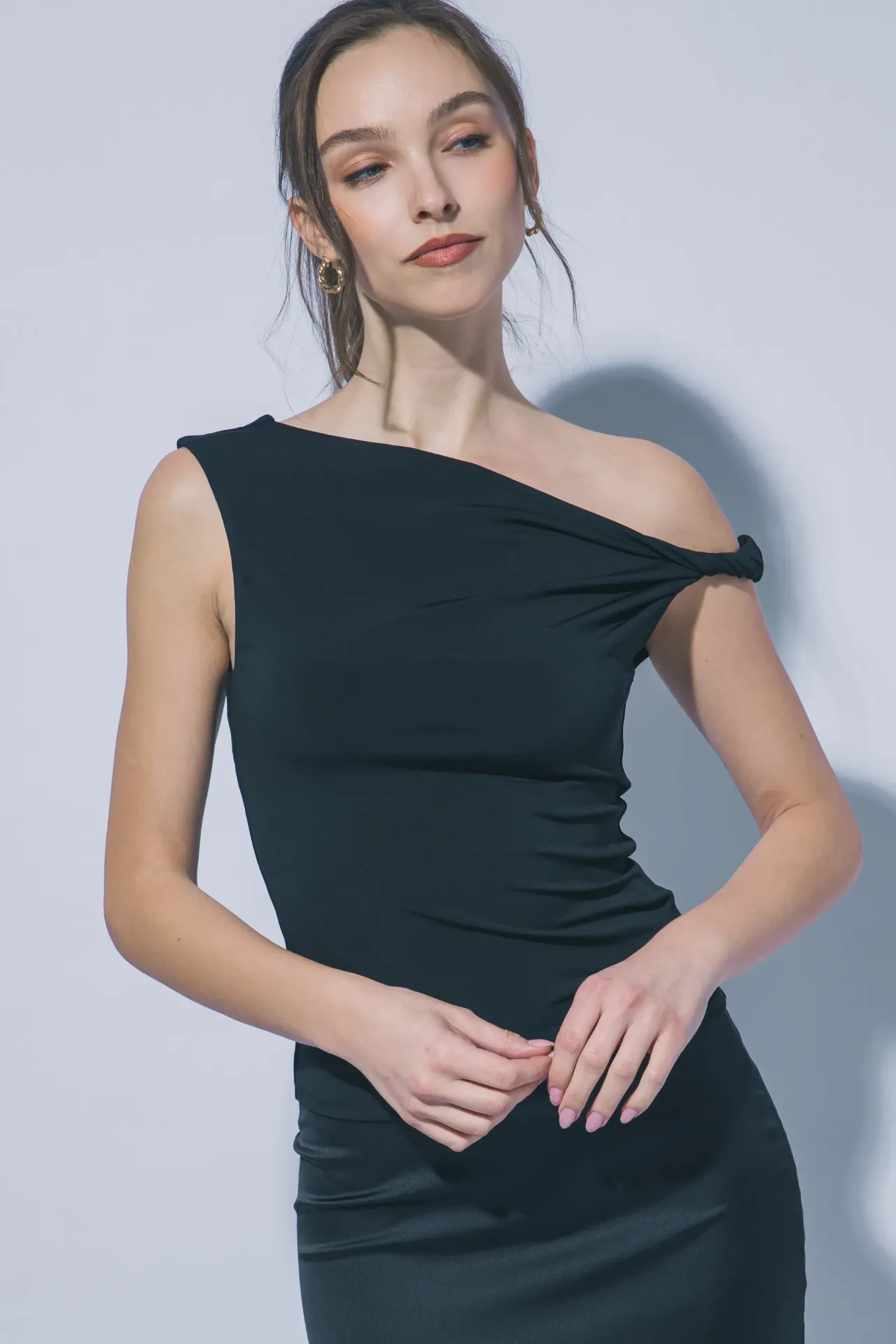 10501TN  Off Shoulder Top (Black, S)