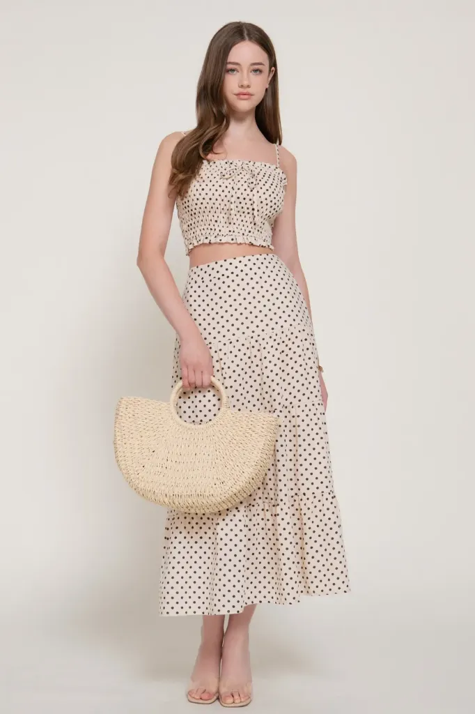SET15239 Conjunto de Lunares con Top Fruncido