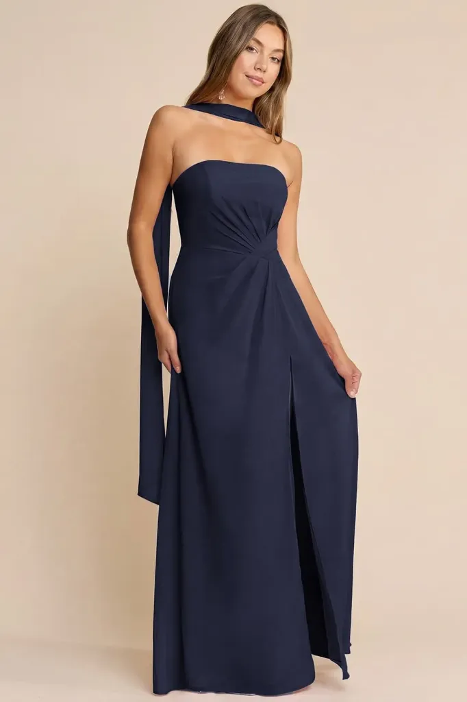 MF23090 Vestido Largo Sin Tirantes (S)