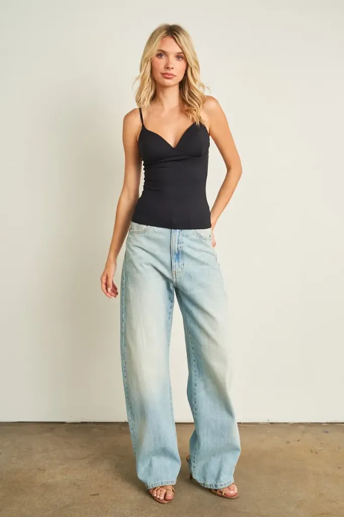 10995 Bra Mold Camisol Top (Black, S)