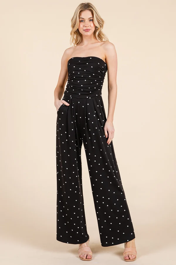 JR16435FP Jumpsuit de Lunares (Black, S)