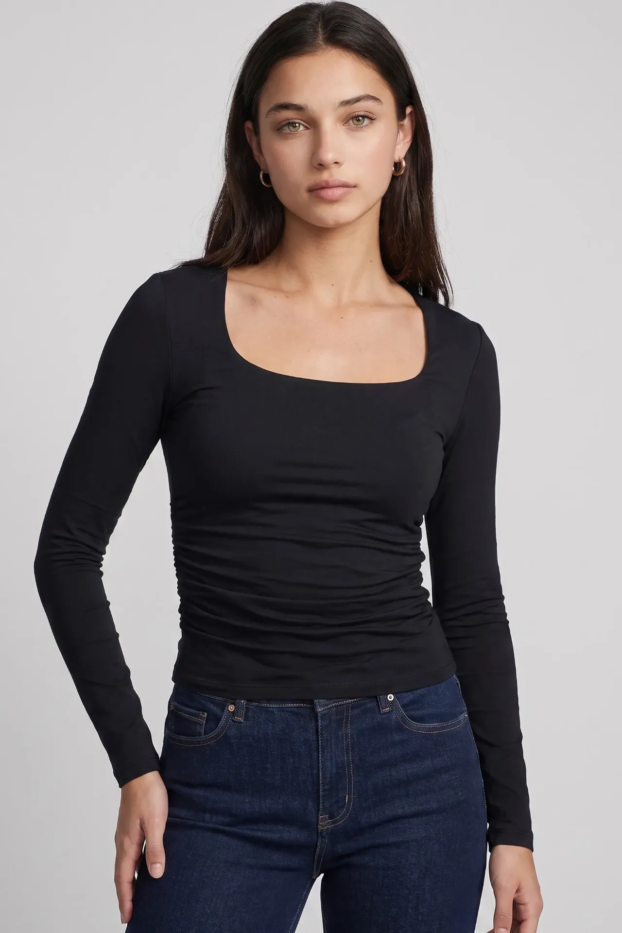 10540TL Modal Ruched Top