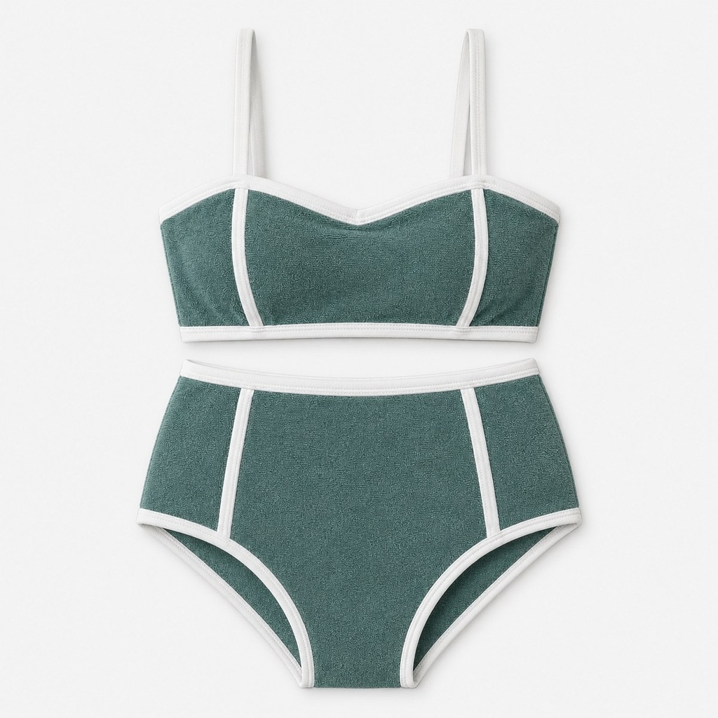 Piped High-Waist Set