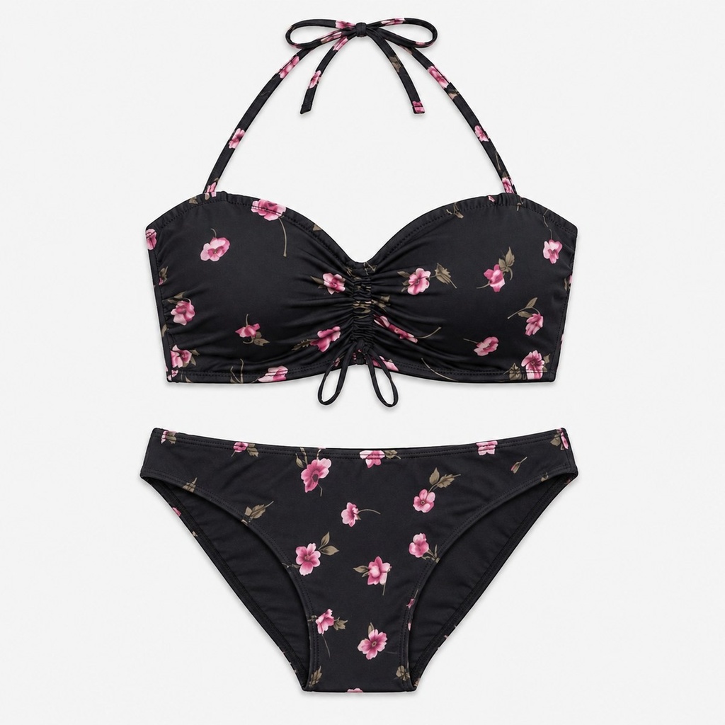 Rosebud Halter Bikini Set
