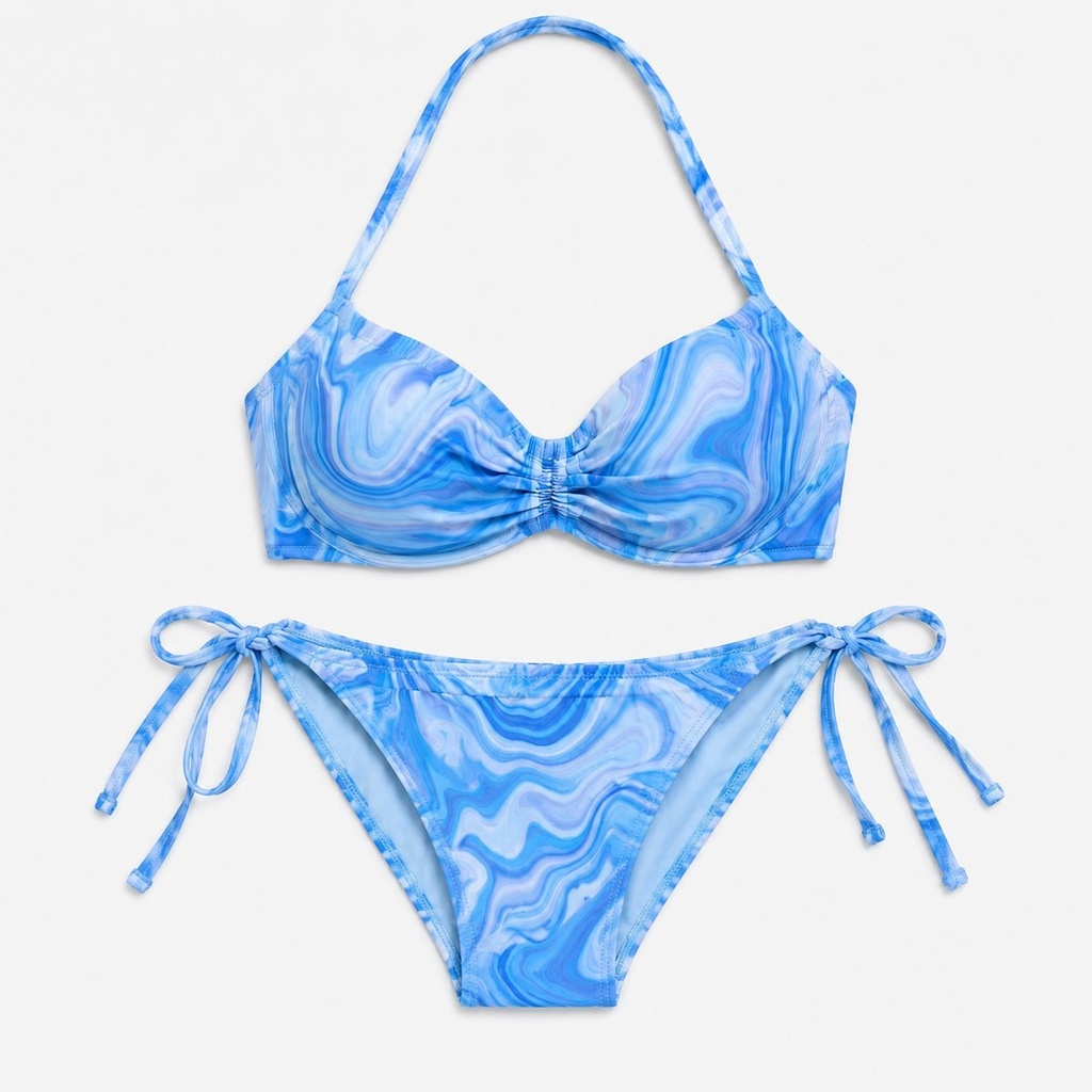 Bikini Marmoleado con Amarres