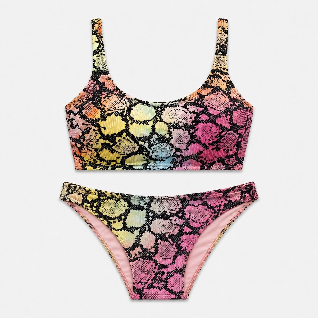 Rainbow Python Bikini Set