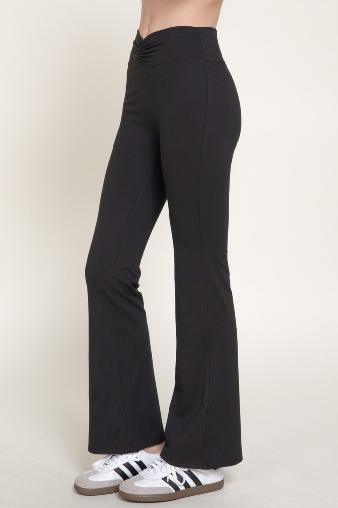 P15660 Pantalón de Yoga con Pretina Fruncida