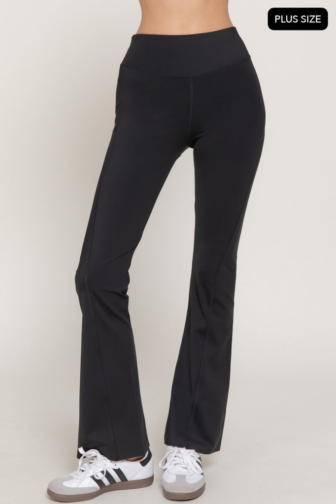 P75366 Pantalón Deportivo Plus Acampanado (XL, Black)