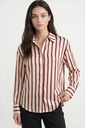 10603TN Camisa de Satín a Rayas Verticales