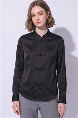 10605TN Blusa Estilo Tang con Cuello Mao