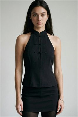 10607TN Top Halter con Espalda Abierta