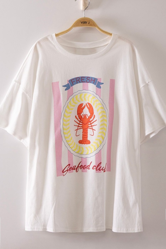 NT12649 Playera con Estampado Seafood Club