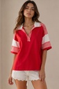 NT12803 Top de Punto Oversize de Media Manga