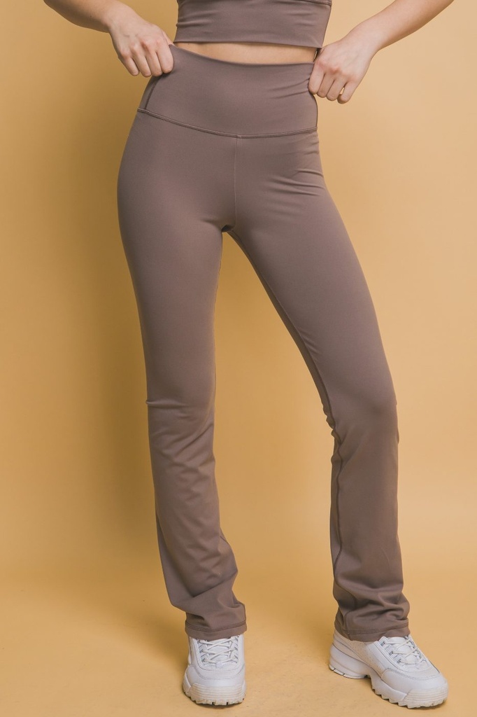 6941PN Leggings Acampanados de Tiro Alto (S)