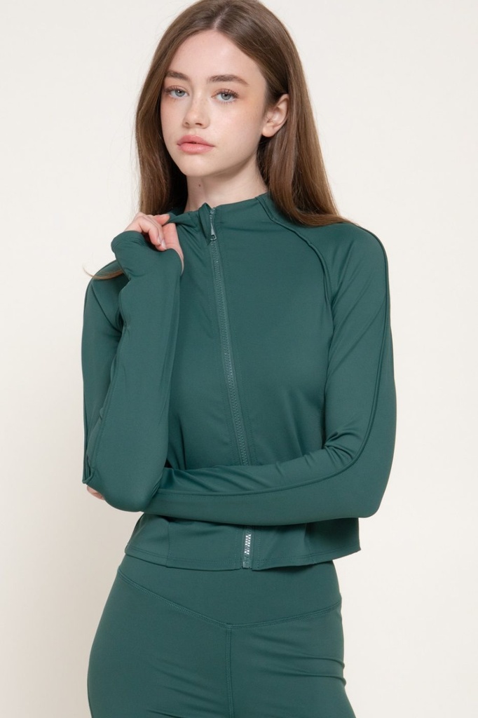 J15370 Long Sleeve Zip Up Activewear Jacket (S)